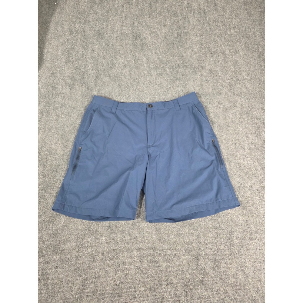 Orvis Mens Tech Shorts Slate Blue Size 40 Stretch Hiking Fishing Utility Pockets